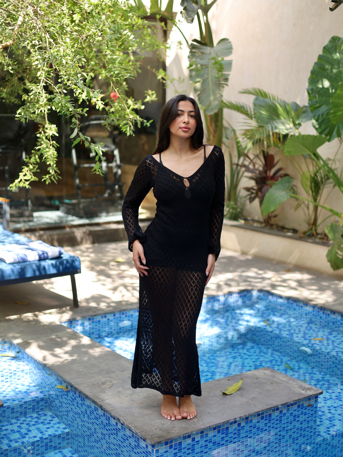 Summer Knit Dress in Black
